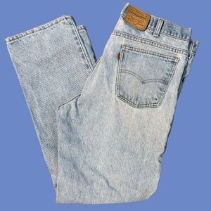 VTG Levi's 540 Men's 36X32 Jeans  Leather Tab Faded Distressed Denim Made in USA